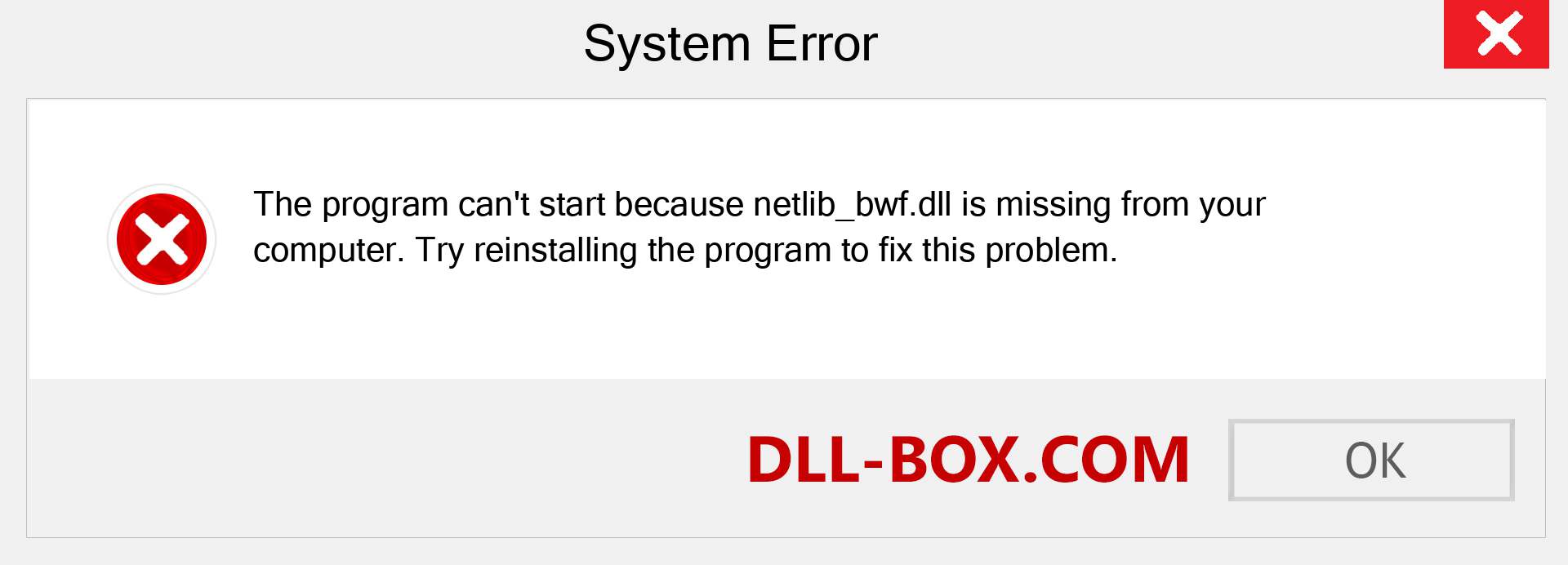  netlib_bwf.dll file is missing?. Download for Windows 7, 8, 10 - Fix  netlib_bwf dll Missing Error on Windows, photos, images